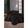 Bedding Set - 1 Duvet Cover 220 X 240 Cm + 2 Pillowcases 60 X 60 Cm - 100% Reinforced Cotton - Black