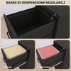 Minimal Document Filing Cabinet with 3 Drawers with Adjustable Bar, in Steel, 36.5x46.2x99 cm, Black