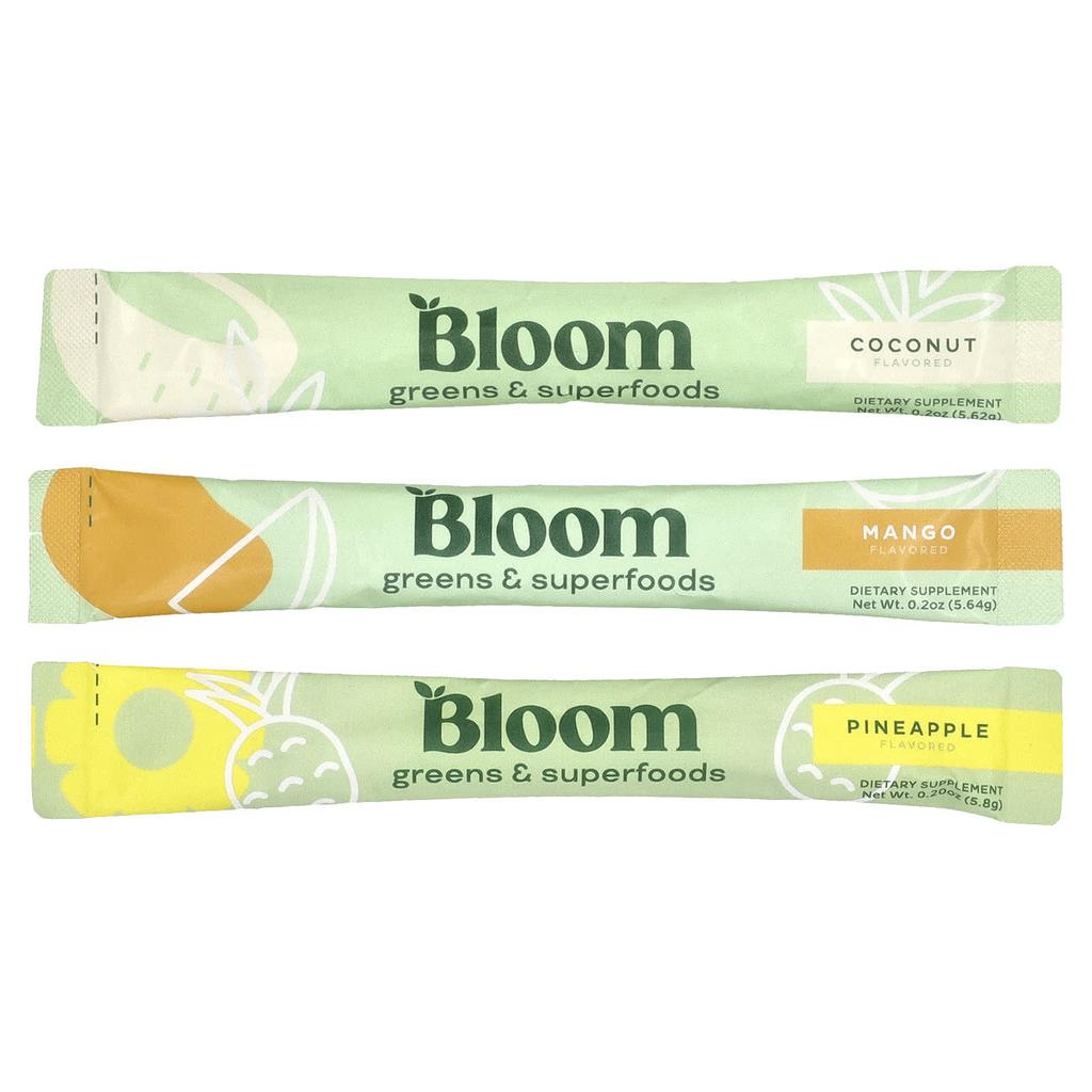 Bloom, Green & Super Food, Tropical Pack, 18 Stick Packs, 3.6 oz (102.36 g)
