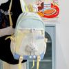 Школьный рюкзак корейский макарон универсальный для ученика средней школы женский иностранный стиль контрастный цвет рюкзак высокая стоимость ученик старшей школы