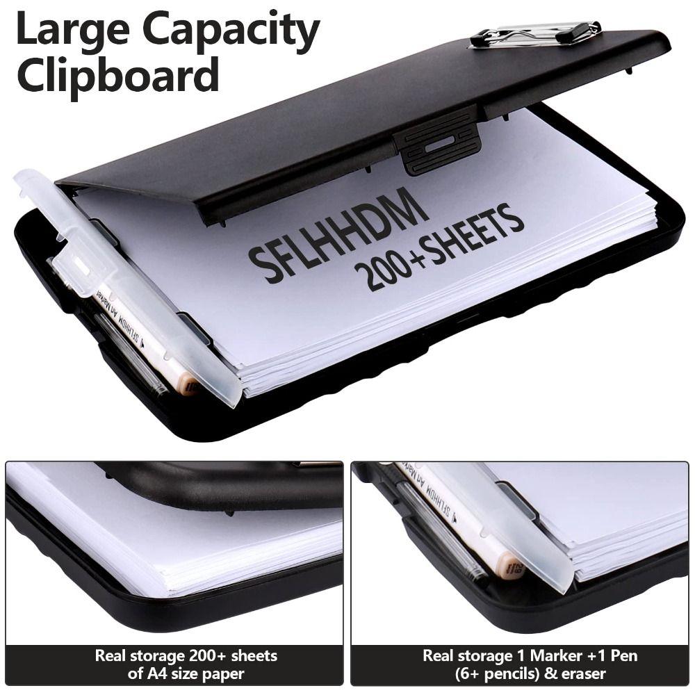 Large Capacity A4 Binder Clipboards with Pen Holder File Organizer for School Office Supplies