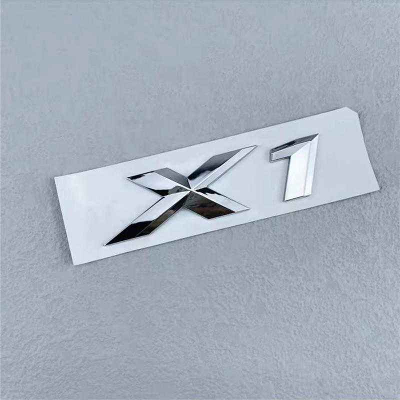 3D ABS Black Chrome Car Letters Rear Trunk Emblem Badge X1 X2 X3 X4 X5 X6 X7 Logo For BMW E70 E53 F15 G05 Decals Sticker Styling