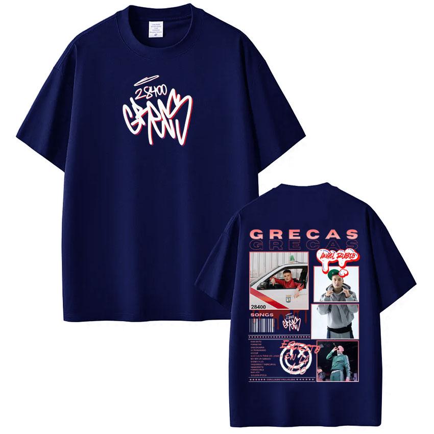Rapper Grecas Tour 2026 Album Print Tshirts Men Women Fashion Oversized Tshirt Casual Short Sleeve Cotton Tee Shirt Streetwear