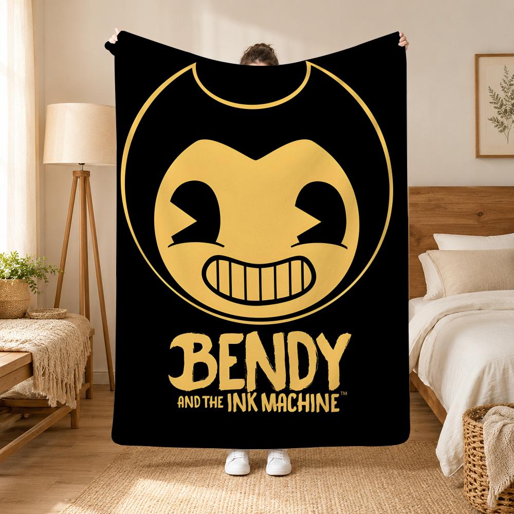 Bendy and the Ink Machine Game Throw 240g flannel blanket, suitable for sofas, beds, offices, exquisite gift blankets