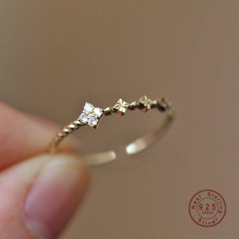 Кольцо с микро-инкрустацией из циркония в форме цветка, регулируемое, для женщин, темпераментное, для свадебного банкета