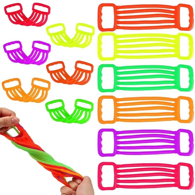 20/10PCS Stretchy String Fidget Sensory Toys Chest Expander Noodles Stress Relief Gifts for Kids Party Favors Regalos Divertidos
