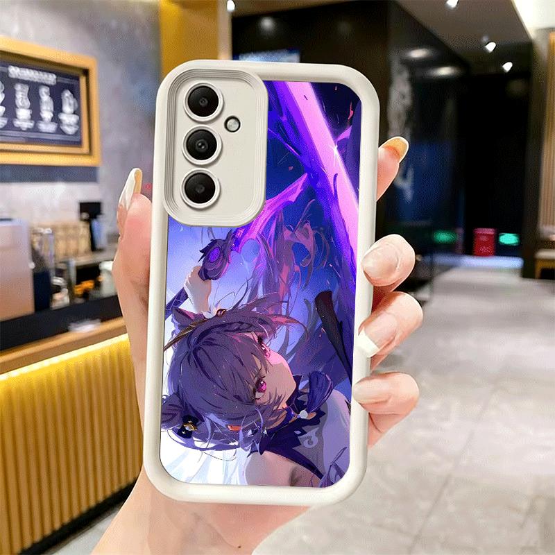 Phone Case for Samsung Galaxy S26 S25 Ultra S24 FE Genshin Impact Keqing Shell S23 Plus S22 + S21 S20 5G Soft Silicone Funda