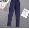 Dimanaf 2022 Summer Jeans Long Pants Women Basic Pencil Pants High Waist Loose Casual Denim Female Blue Trousers Pants 6xl