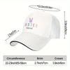 Easter Squad Bunny Graphic Baseball Cap Polyester Casual Sun Hat for Unisex Adults