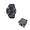 Casio Серия Full Metal Круглые Модные Универсальные Водонепроницаемые 200 м Кварцевый Механизм Ремешок из Смолы Часы Мужские Черные GM-110BB-1A