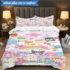 Hello cat Fantasy World 3pcs K-pop music group Bedding set,Ideal for Bedroom, Dormitory,Including Duvet Cover And 2pcs Pillowcases,Fan gifts