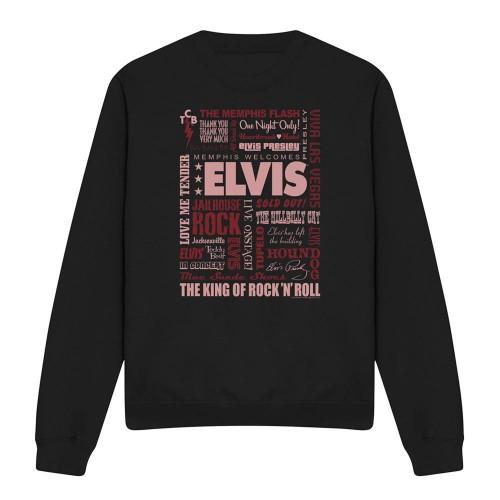 Elvis Presley Unisex Adult Whole Lotta Type Sweatshirt