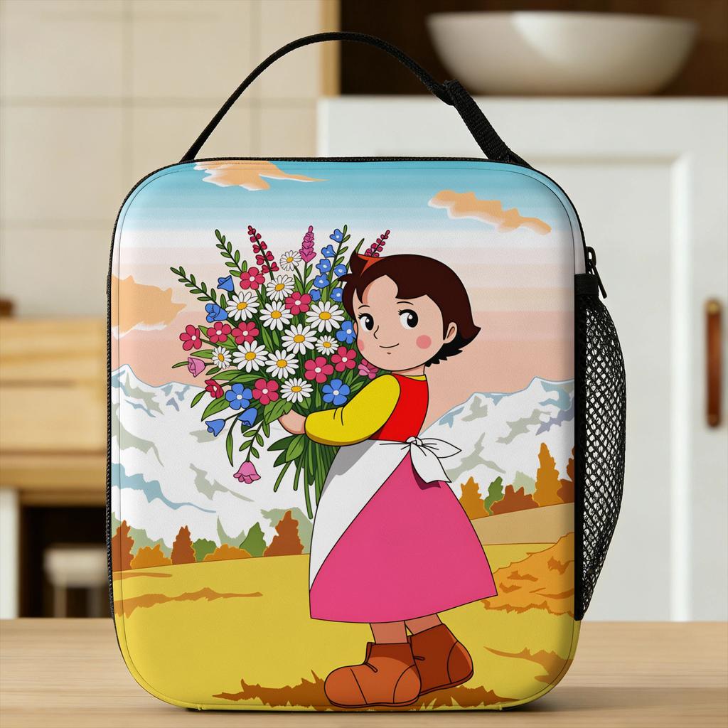Happy Heidi Lunch Bag For Child Custom Lunch Box Vintage Office Cooler Bag Portable Oxford Thermal Lunch Bags