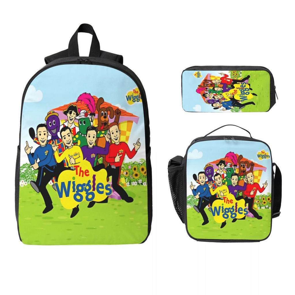 Телешоу Wiggles Детский рюкзак Ланч-бокс Пеналы для мальчиков и девочек Дошкольные рюкзаки Легкая школьная сумка Набор школьных сумок