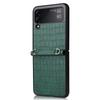 Кожаный ручной ремешок Противоударный чехол для телефона Samsung Galaxy Z Flip 3 G SM-F711B Защитная задняя крышка с ремешком Z flip 4