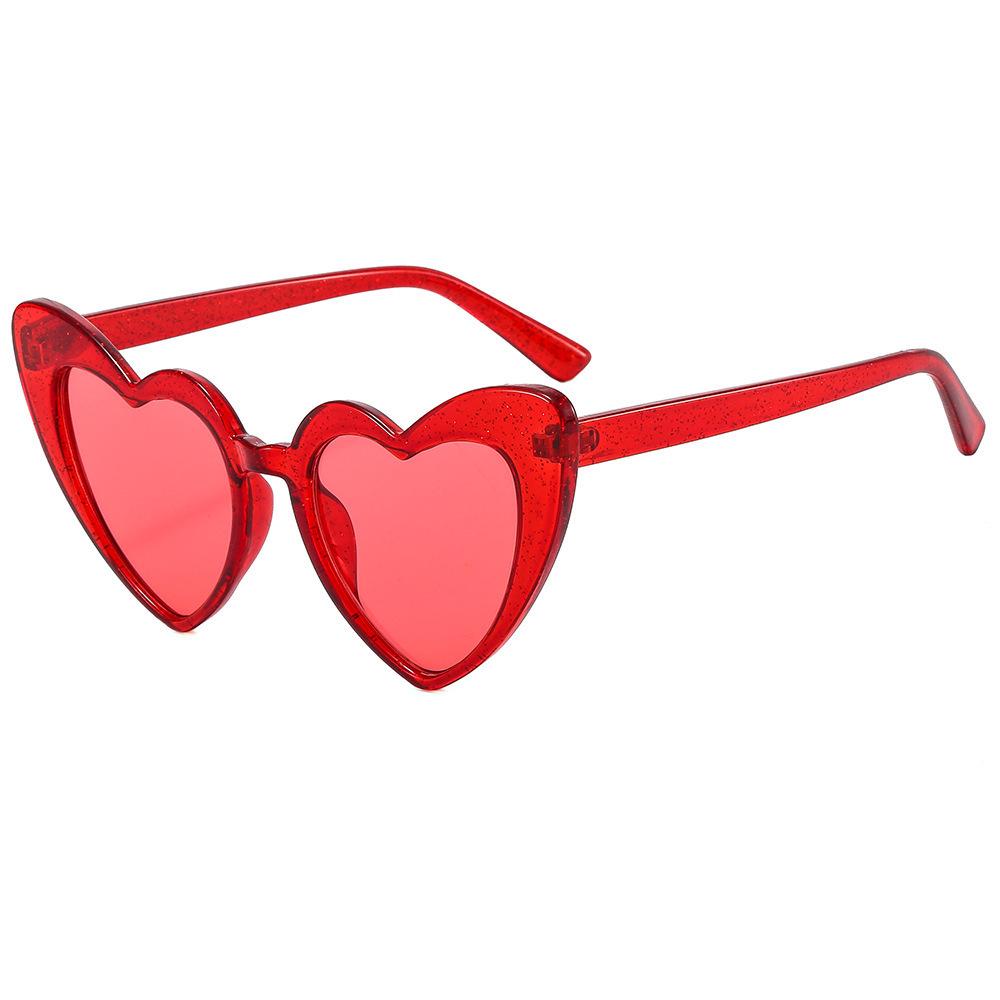 2022 Женские модные солнцезащитные очки в европейском и американском стиле в форме сердца, стройнящие