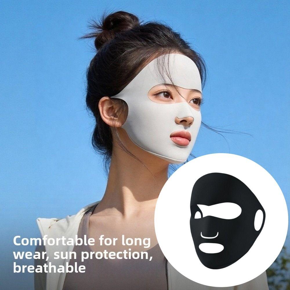 Full Face Sunscreen Face Mask Running & Cycling Facekini Reusable UV Protection Face Cover Women