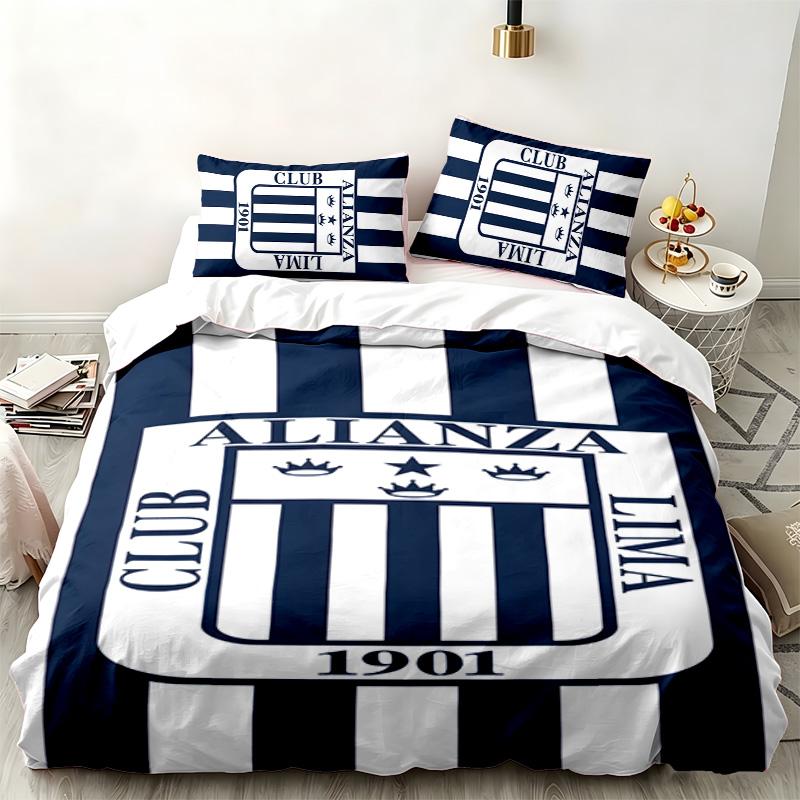 Alianza Lima 3pc set Perfect for bedroom use Comfortable bedding set includes a duvet cover and two pillowcases Ideal birthday or Christmas gift