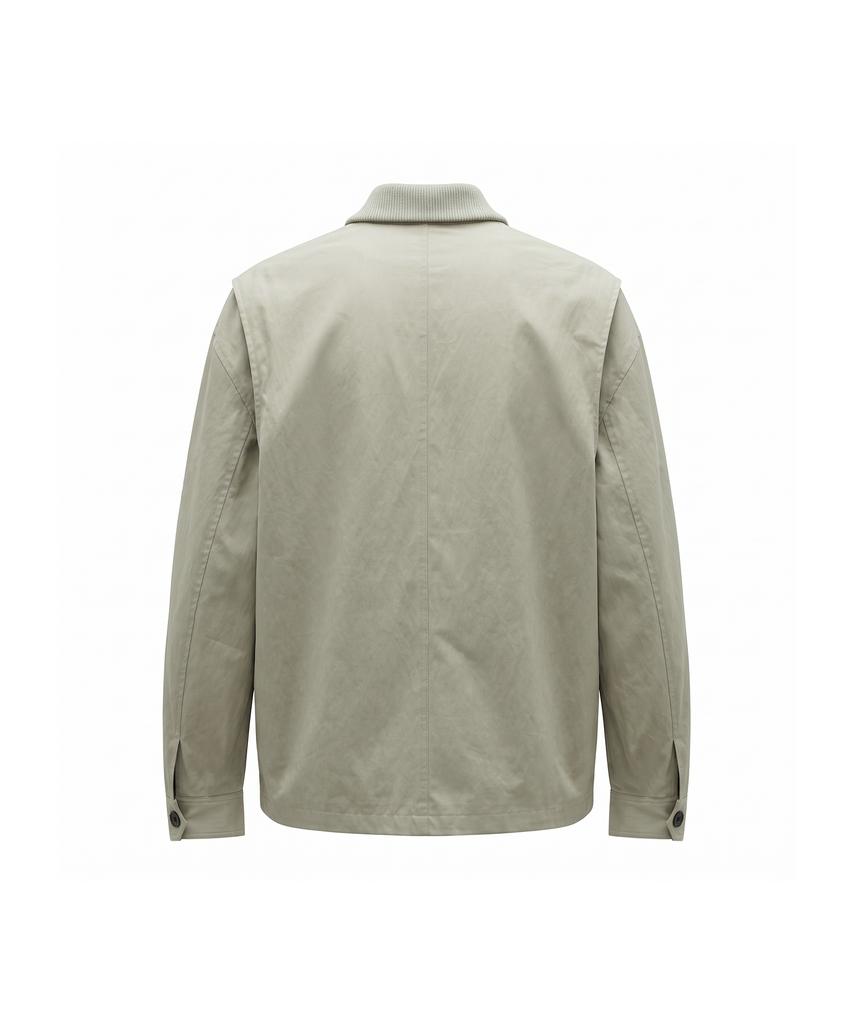 GREIIGE Shawl Collar Field Jacket (Ash Beige)