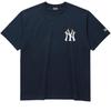 New Era SS26 MLB Нью-Йорк Янкис Футболка с полутонами Унисекс Топы Темно-синий 15147536