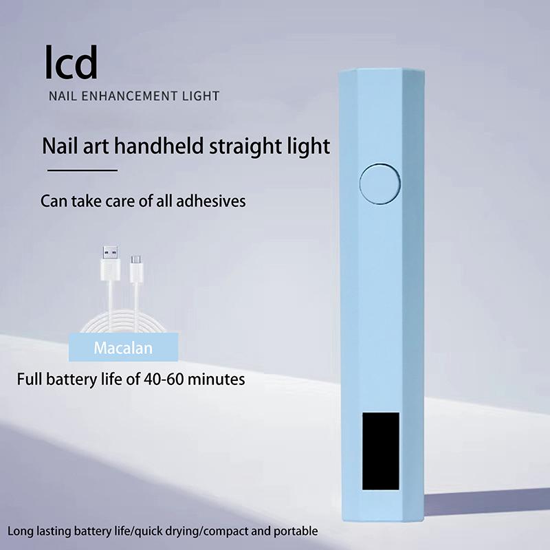 Мини портативная УФ-лампа для ногтей, УФ-лампа для гелевых ногтей со светодиодным дисплеем, маленькая портативная лампа для светотерапии ногтей