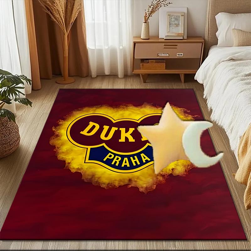 Dukla Prague Football Team Rug Game Carpet, Floor Mat for Bedroom Living Room Entryway Rug, Home Decor Idea Gift for Christmas birthday