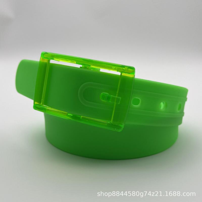 New Candy Color 120cm Long Women Belt Men Colorful Friendly Silicone Buckle Design Hypoallergenic Security Check Many Choices