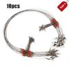 Steel String Rolling Swivels Safety Snaps Leader Trace With Snap Rope Wire Fishing Wire Line