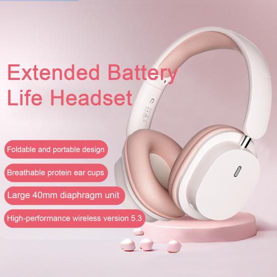 Wireless Headphones Ergonomic Design Active Noise Reduction HIFI Sound Immersive Music Bluetooth-compatible 5.3 Headsets