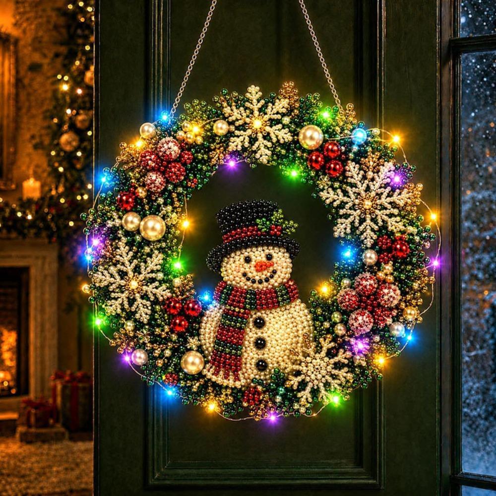 Sparkling Christmas Wreath Pendant Decorative DIY Hanging Kit Christmas Ornaments