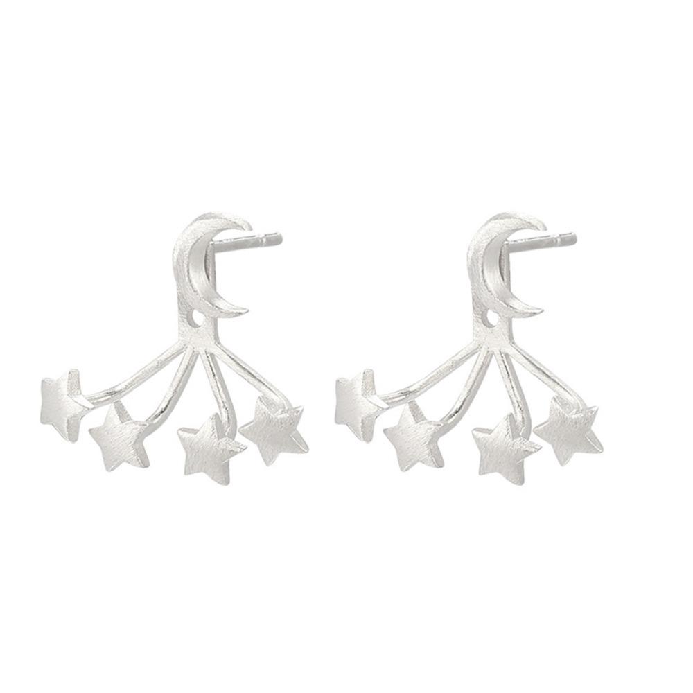 Золотая Звезда Луна Серьги Пусеты Серебро Висячие Звезды Пусеты Отпуск