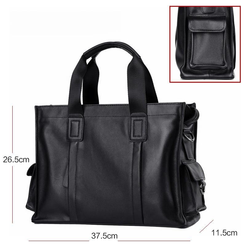Мужская сумка-портфель, большая вместимость, повседневная сумка для документов, горизонтальная сумка для ноутбука
