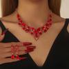 Европейский и американский набор колье с кристаллами и сплавом для женщин на свадьбы и банкеты