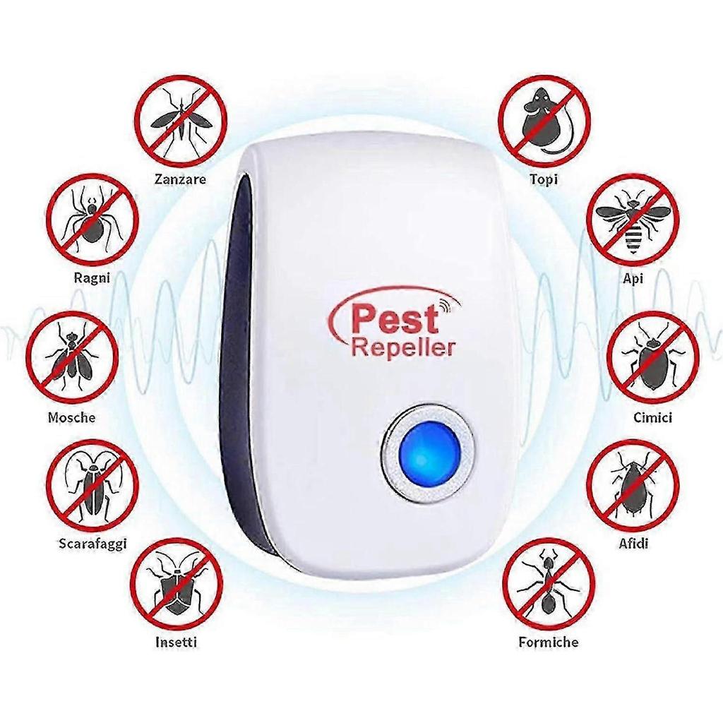 Ultrasonic Insect Rodent Repeller 6 Pack, Indoor Electronic Insect Repeller, Ifor Mosquitoes/cockroaches/mice/spiders/flies