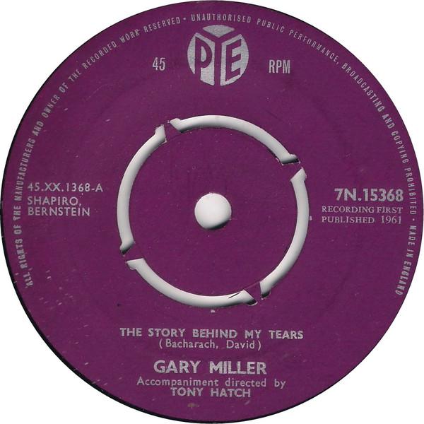 7-дюймовая пластинка GARY MILLER The Story Behind My Tears 7N15368 Pye Records 1961 UK Поп Б/у