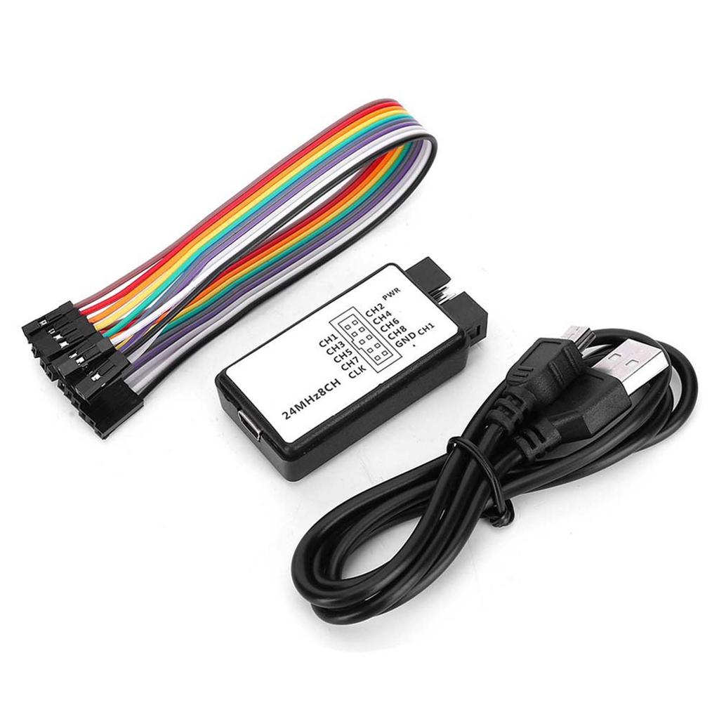 USB логический анализатор набор устройств мини цифровой карманный размер 8 каналов входной памяти 24 МГц
