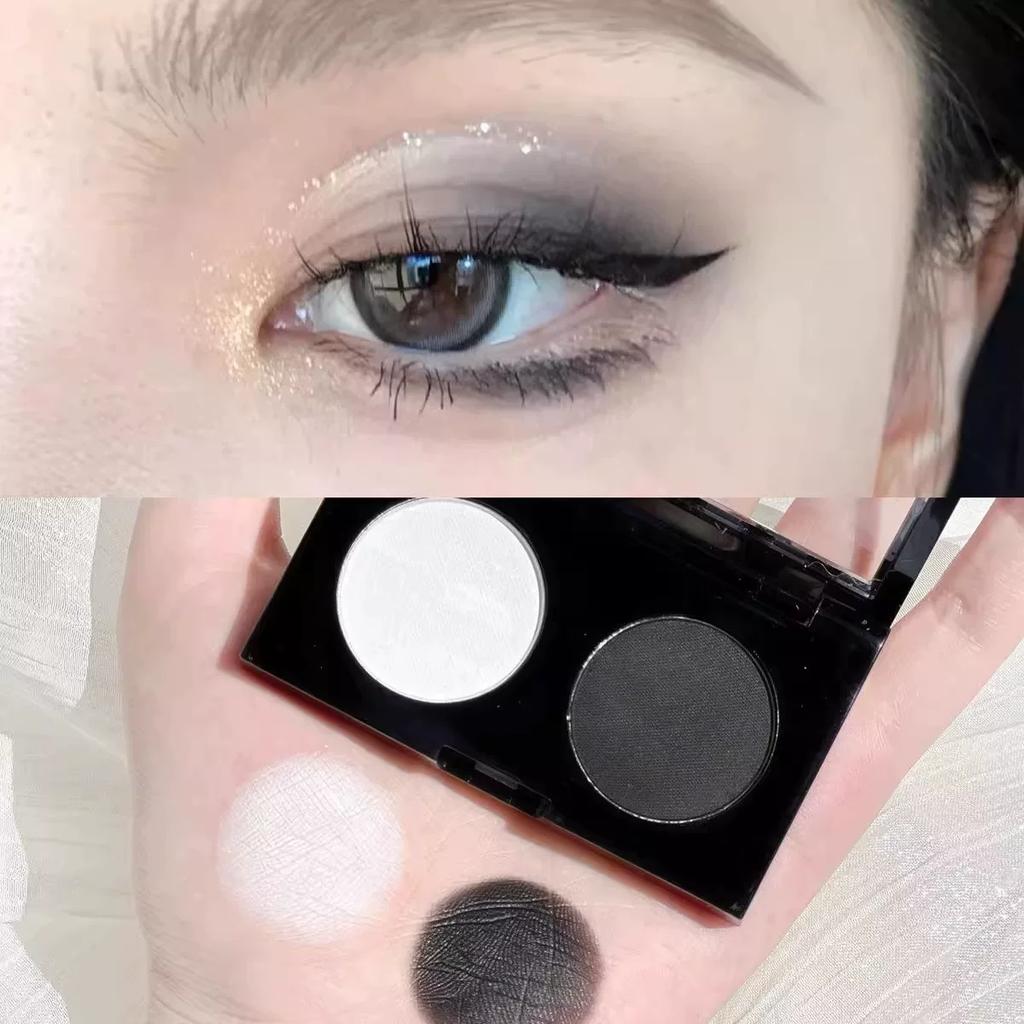 Sweet Funeral ~ Phantom Bear Black Jasmine Two-Color Eye Shadow Plate Matte Shimmer Low Saturation Fancy Pure Desire Wind