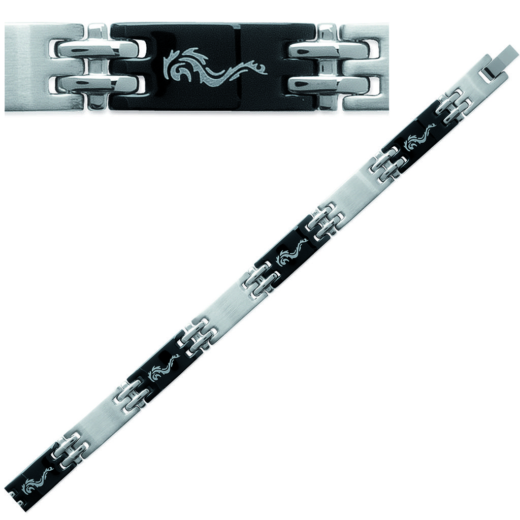 Les Trésors De Lily [E9170] - Men's Bracelet 'Peaceful' Steel - 21 Cm 8 Mm