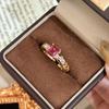Xiaohongshu хит продаж колос золотистый драгоценный открытое кольцо полное бриллиантов изысканное средневековое французское ретро регулируемое кольцо