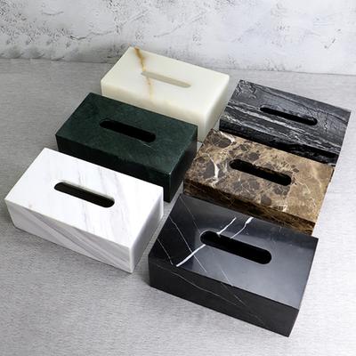 Factory Outlet 25x14x10CM кубовидная коробка из натурального мрамора, большой ящик для хранения салфеток