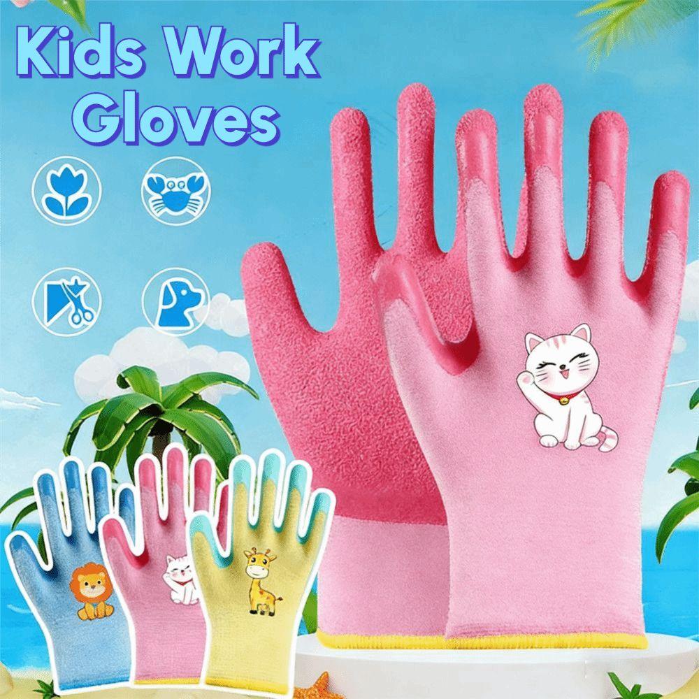 Waterproof Kids Work Gloves Non-Slip Gardening Protective Gloves Garden Work Gloves Garden Work