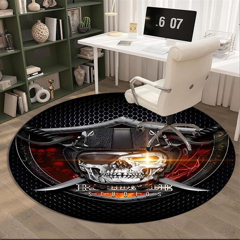 Las Vegas Raiders Round Rug for Livingroom,Bedroom, Palyroom, Chair Rug, Area rug, Circle Carpet, Large Size Fan Christmas gift