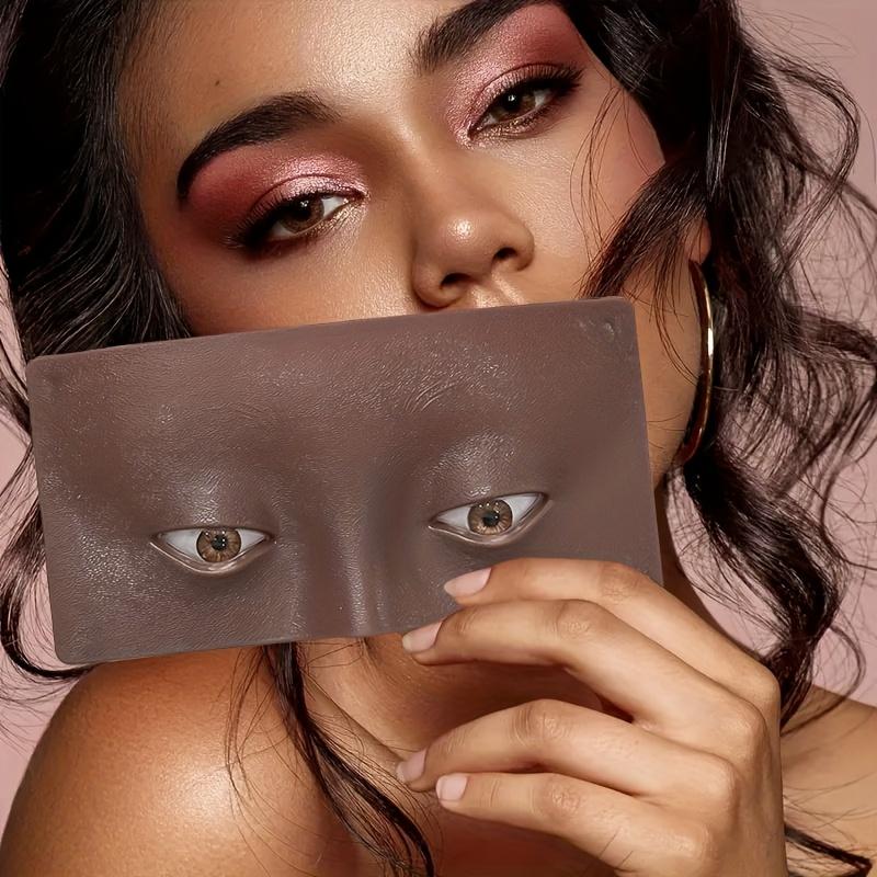 Half-Face for Makeup Practice Palette, 5D Facial for Makeup Training Mat, Reusable Tattoo Skin Pad, Designed for Beginners