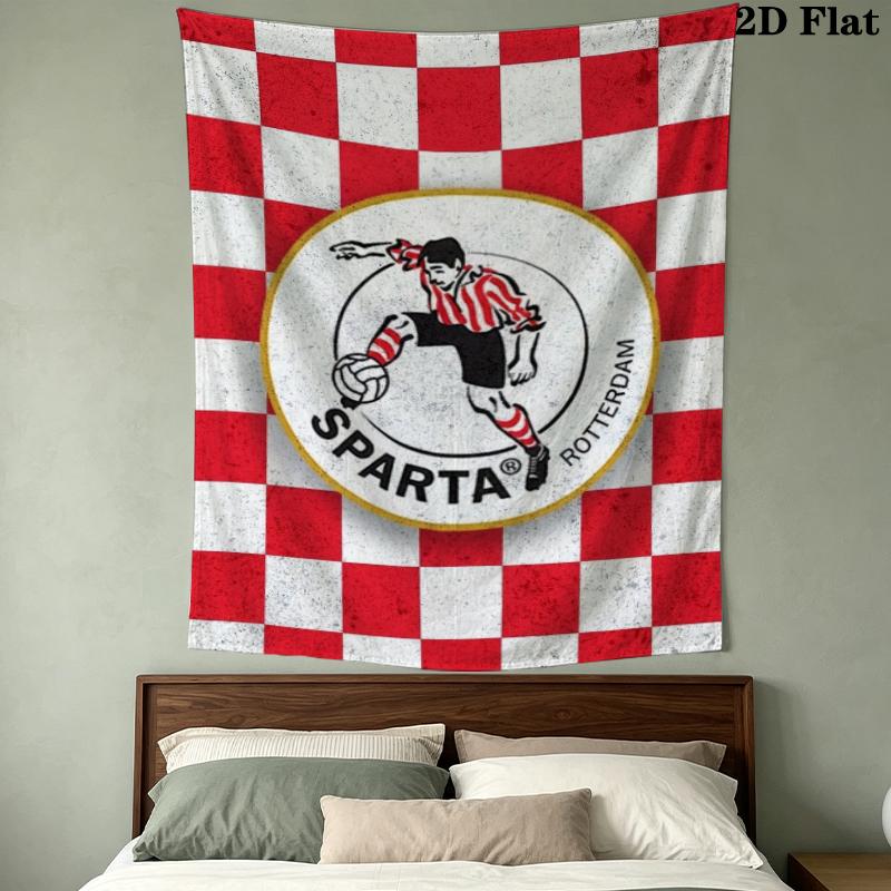 Sparta Rotterdam Wall Tapestry Aesthetic Wall Hanging Printed Fabric Blanket Decorative Tapestries For Bedroom Living Room Home Decor