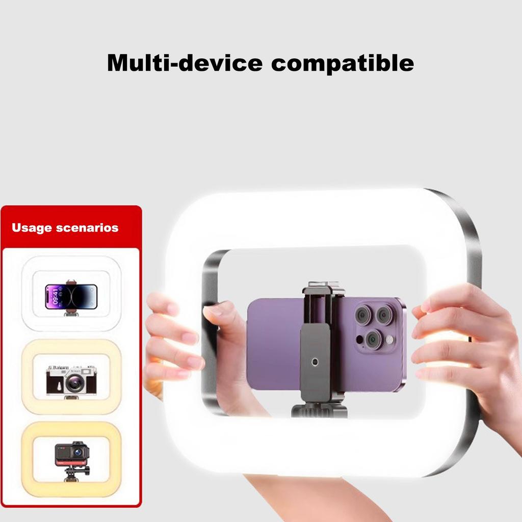 Handheld Ring Light, Portable Mobile Phone Live Broadcast Dedicated Rechargeable Photography Light, Desktop  Cage Selfie Light