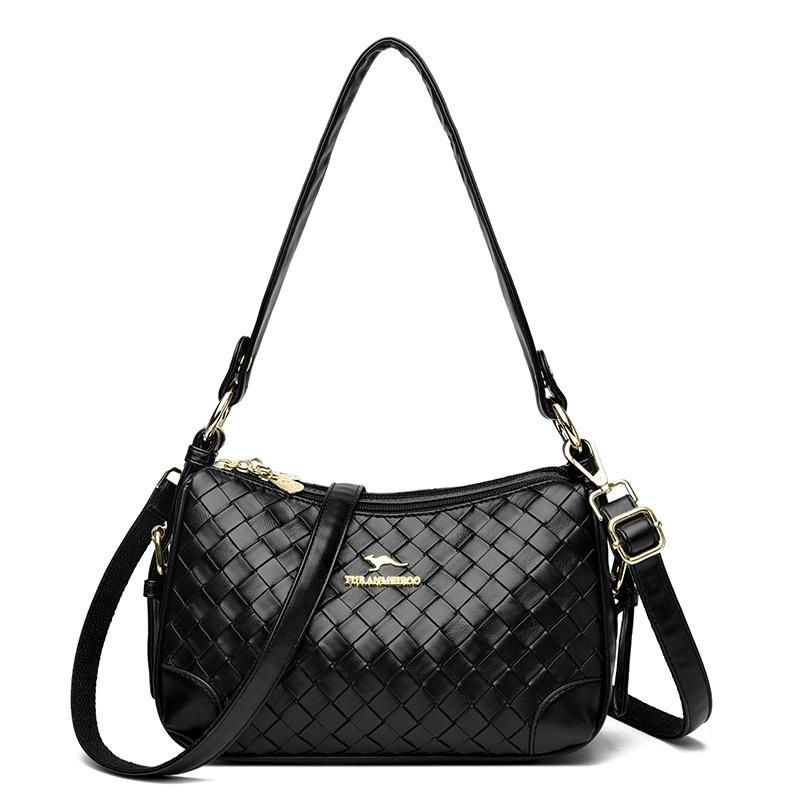 Новая простая плетеная женская летняя модная повседневная сумка-подушка текстурная сумка через плечо