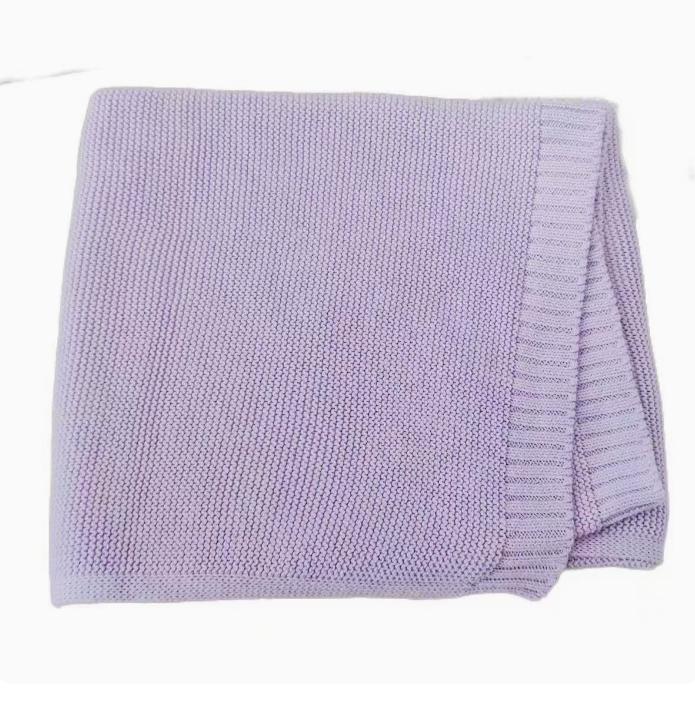 Personalized Kid Name Baby Blanket Embroidered New Born Baby Blanket Stroller Swaddles Breathable Cotton Knitted Blanket Bedding