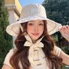 Ribbon Summer Sun Hat Lace Sunshade Hat Portable Women Fisherman Hat  Ladies