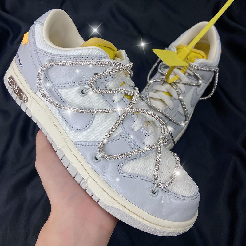 Новые модные радужные бриллиантовые шнурки для кроссовок Круглые DIY Роскошные шнурки со стразами Sb Dunk Low Шнурки Нитки