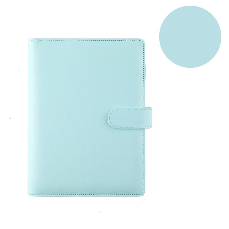 Macaroon Color A6/A5 PU Leather DIY Binder Notebook Cover Diary Agenda Planner Paper Cover School Stationery